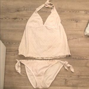 White Mossimo Tankini Size L